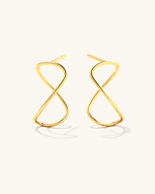 CURL INFINITY EARRING STUDS